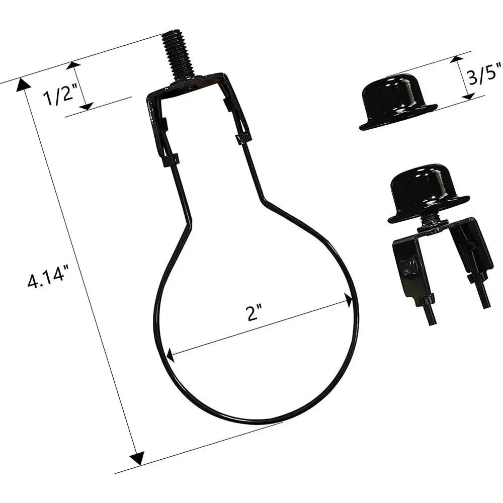 Spirbryl-clip lampeskærm-adapter, udvalgt metalfinish