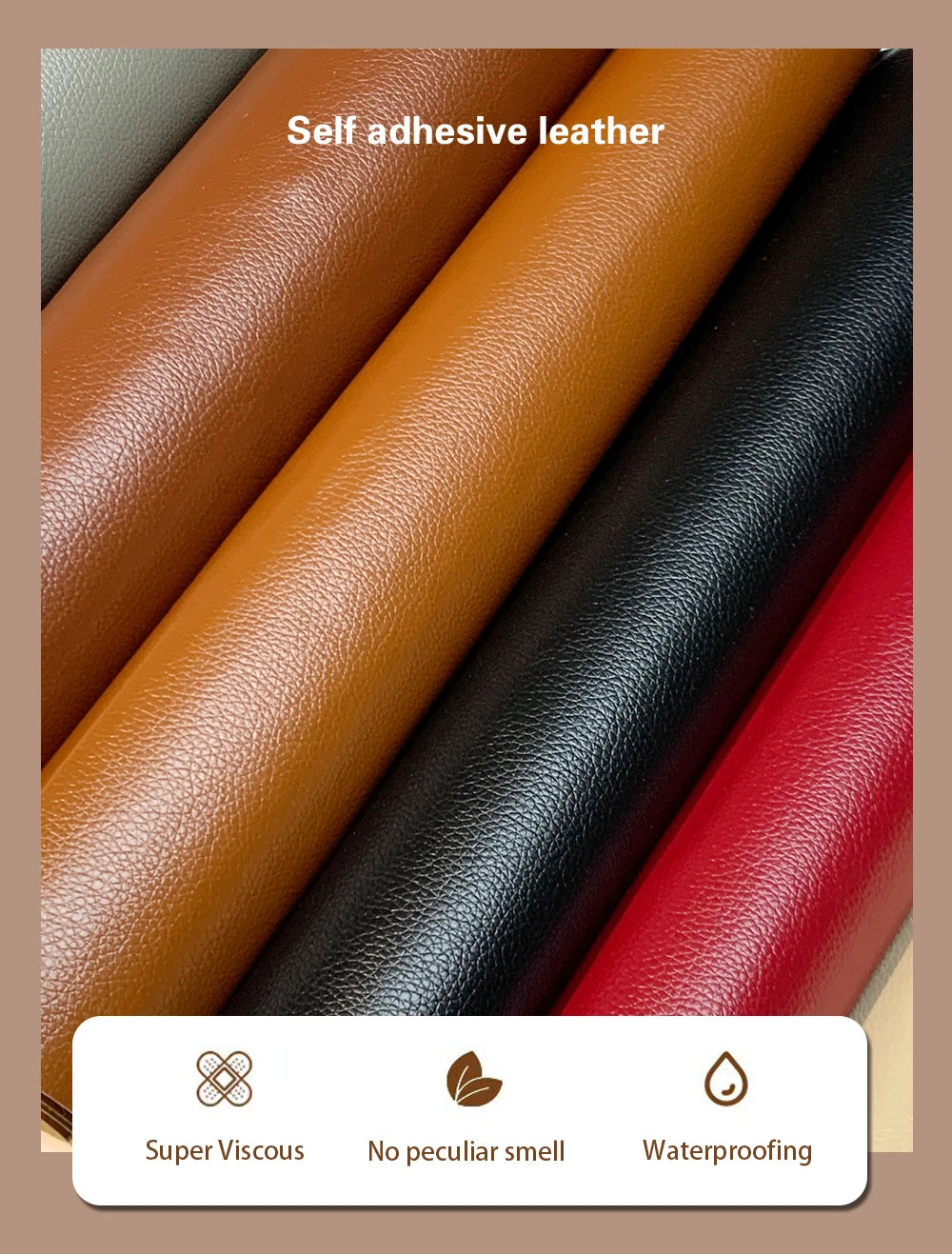 PU Leather Self Adhesive Sofa Leather Repair DIY Bed Soft Patch Sticker Repair Subsidy Renew Decal Car Motorcycle Seat Repair