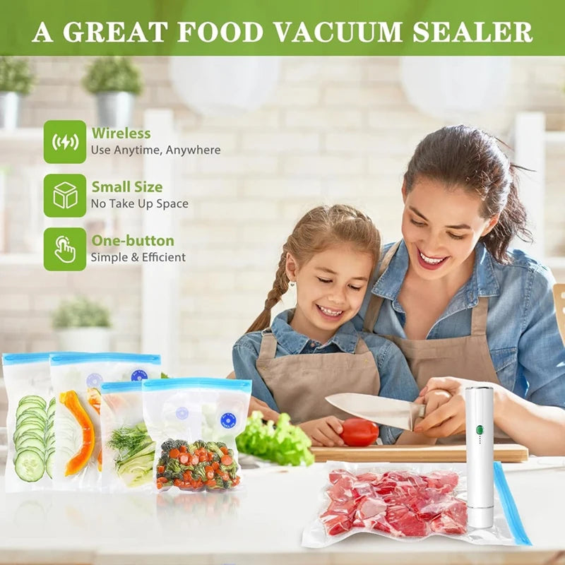 Appareil sans fil de mise sous vide des aliments A19F avec 10 sacs