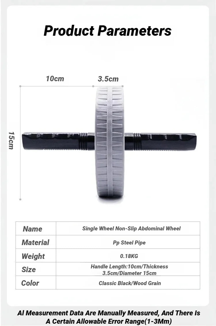 Non-Slip Abdominal Wheel Roller for Core Strength Training