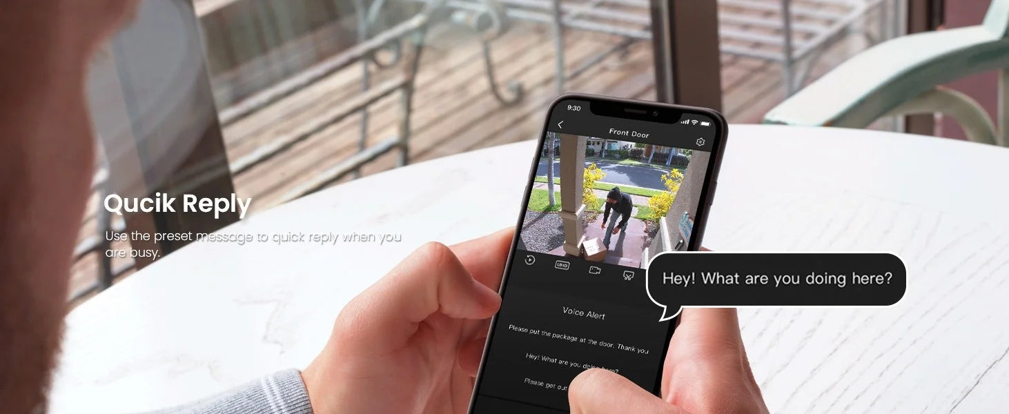 5MP WiFi Video Doorbell with Motion Detection and Two-Way Audio