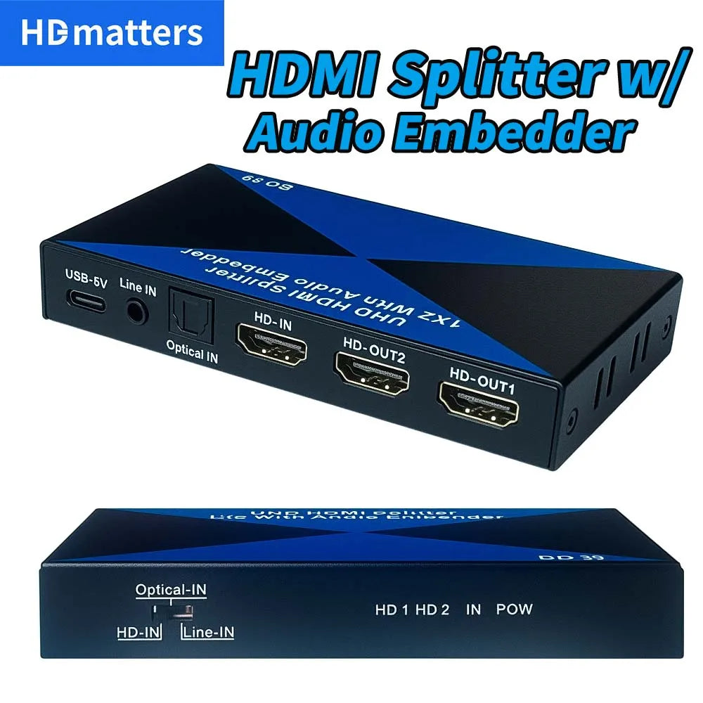 4K HDMI-splitter met audio-embedder