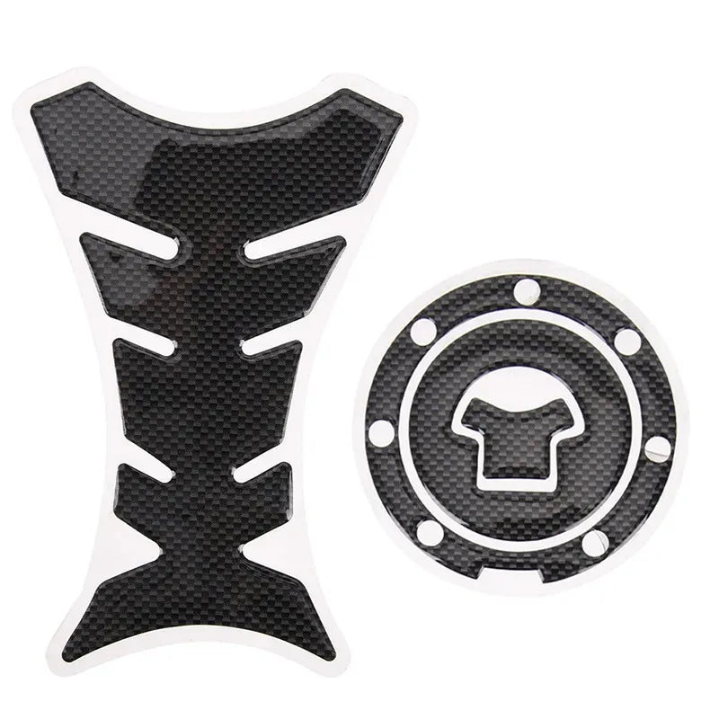 Gas Cap Cover Sticker and protector 3D Carbon Fiber Gel Gas Fuel Tank Pad Protector Sticker Motorcycle Universal 