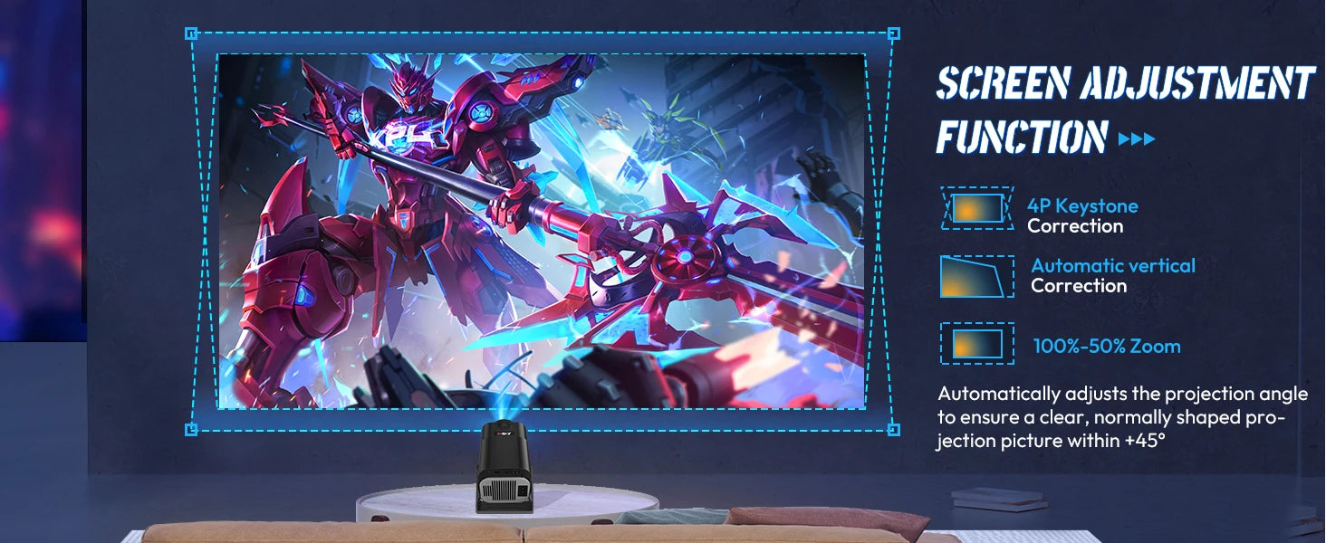 XGODY Projecteur Intelligent Portable 12000LM avec WiFi 6