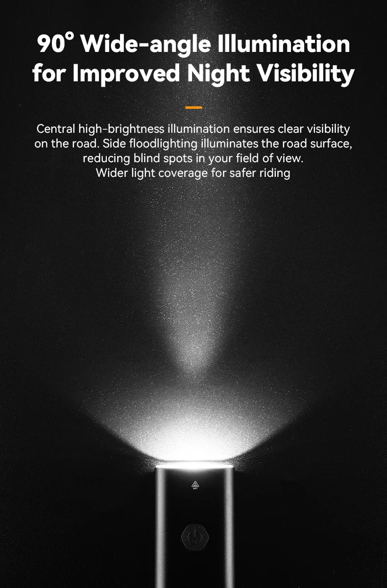Bike Front Light 400/800LM USB-C Rechargeable IPX6 Aluminum