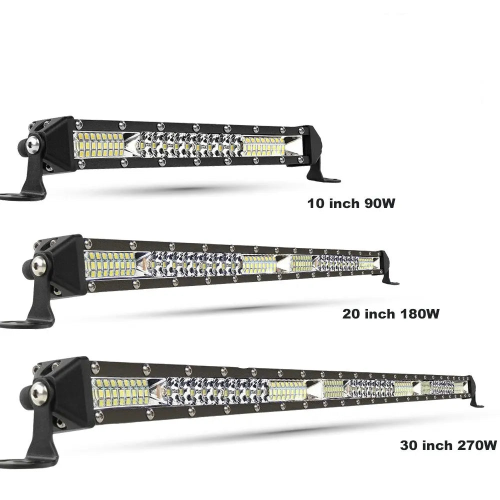 Barra LED Slim Spot Flood para Todo-o-Terreno 12V 24V Barra de Luz LED/Luz de Trabalho para Carro 4x4 Camioneta ATV SUV Barco lada Barra LED Lightbar