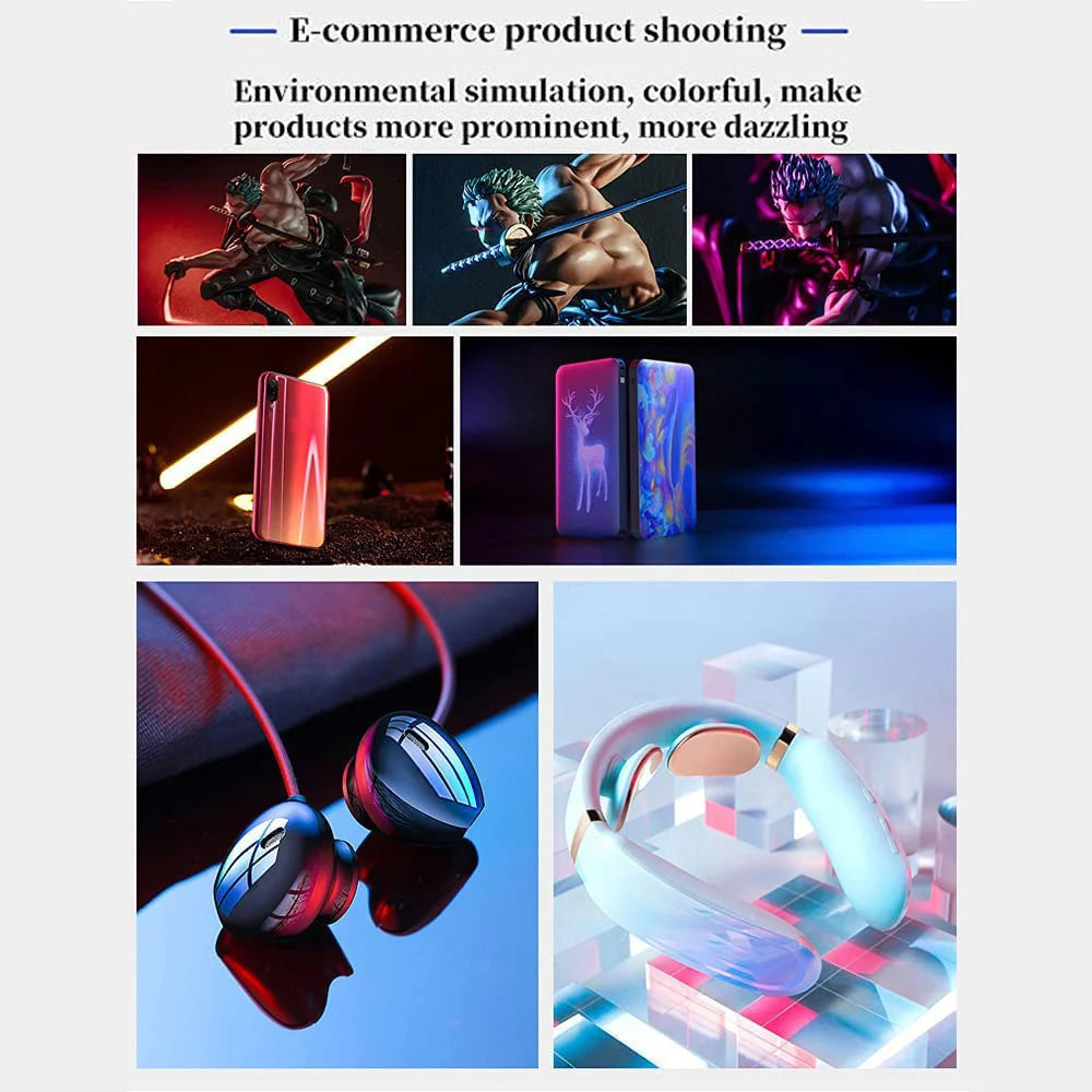 20"50cm Handheld Light Wand RGB LED Video Light Tube Light Photography Light Stick With Dimming Rechargeable Battery With Tripod 
