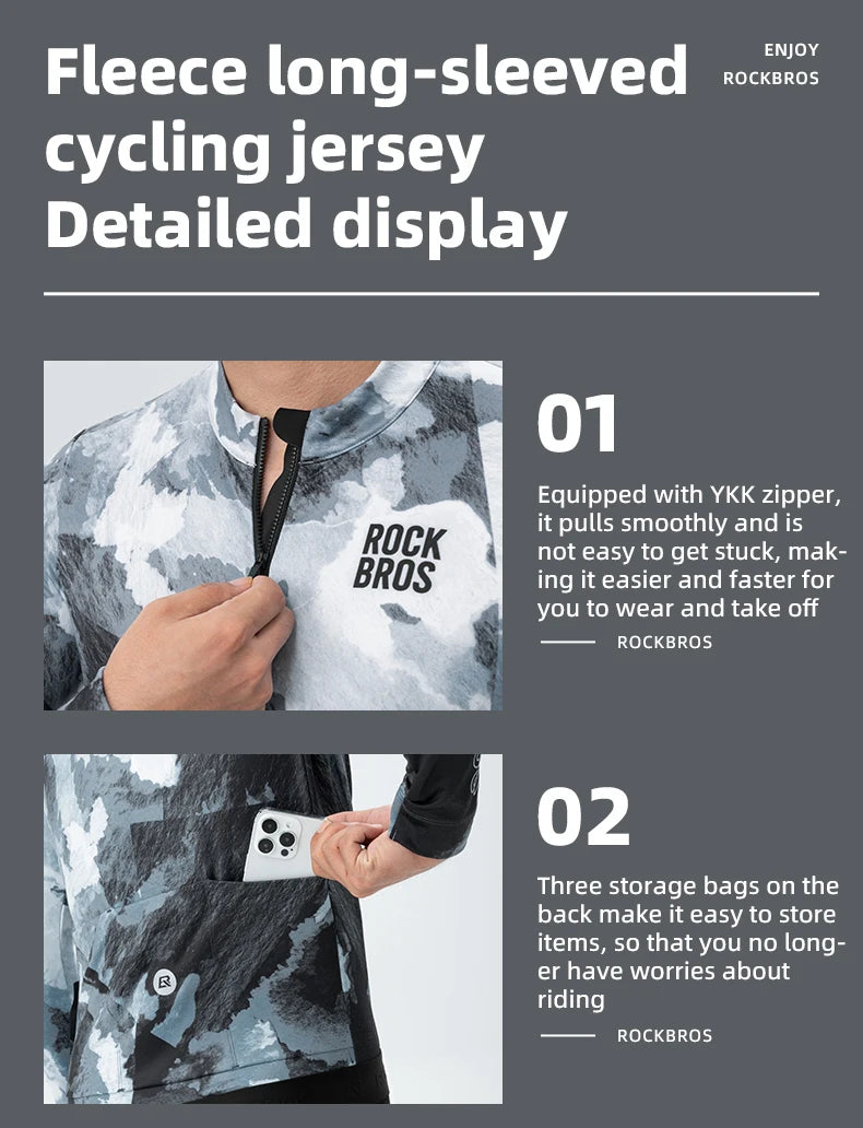 Long Sleeve Thermal Cycling Jersey for Cold Weather