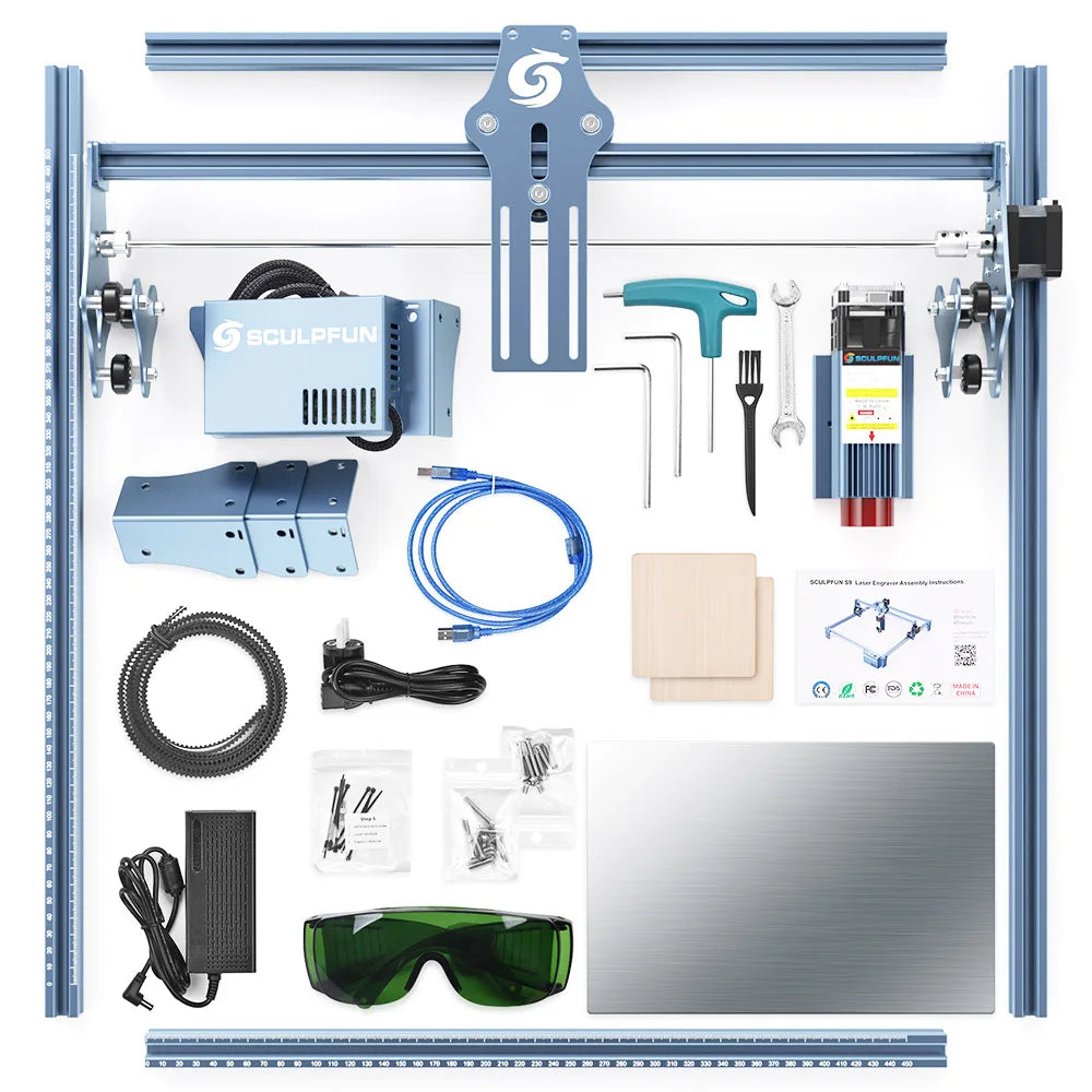 Incisore laser SCULPFUN S9 con punto ultra-fine da 0,06 mm