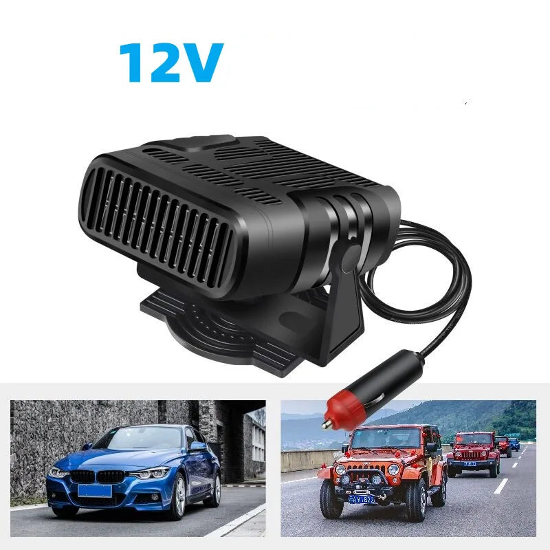 Prenosný ventilátorový ohrievač a odhmlievač do auta, 12 V/24 V