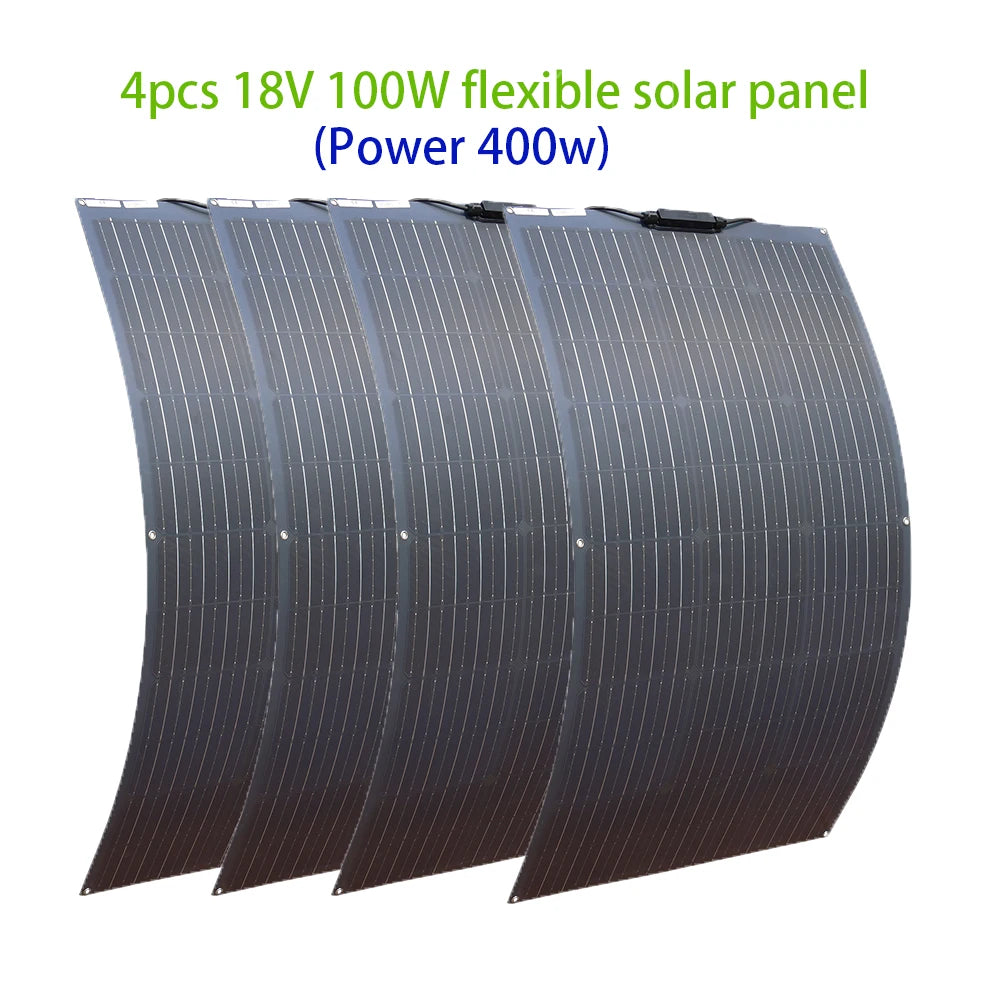 Flexible Solar Panel Kit for 12V 24V Battery