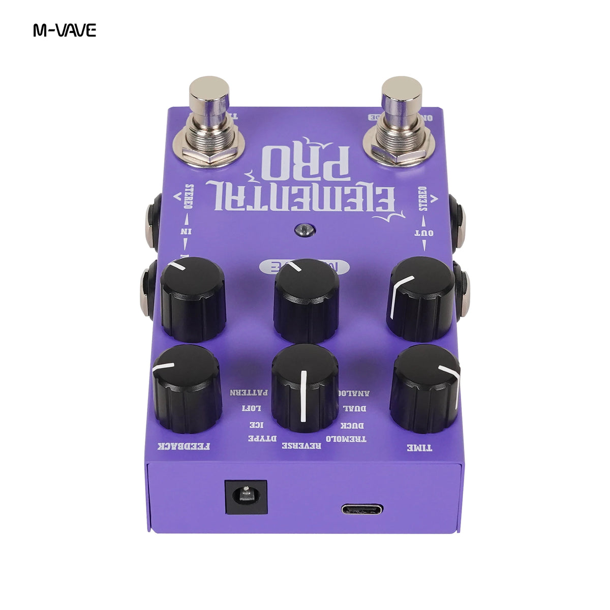 Elemental Pro Stereo Delay Pedal - 9 Delay Modes