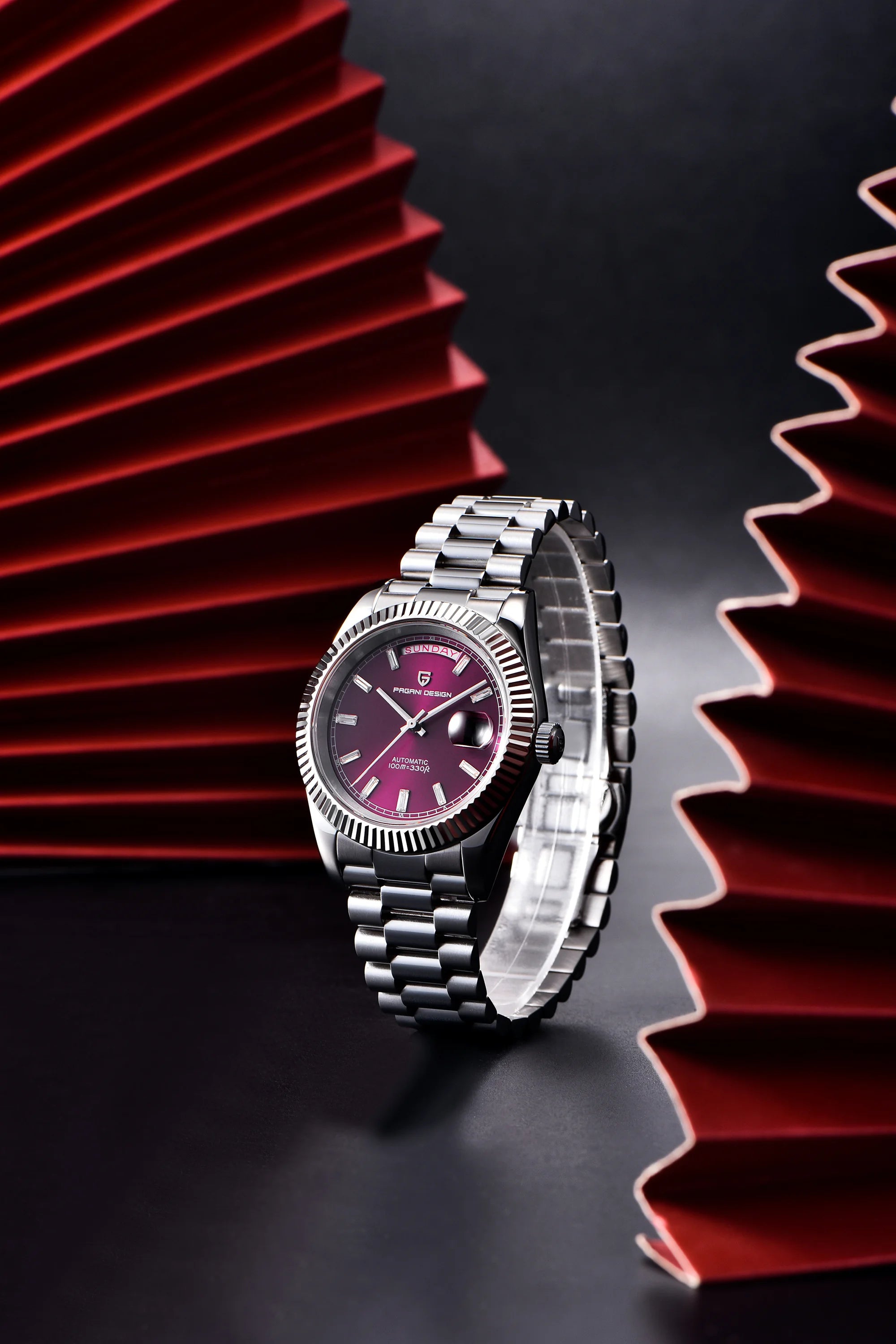Pagani Design Automatic Gold Watch 40MM Sapphire Steel Waterproof