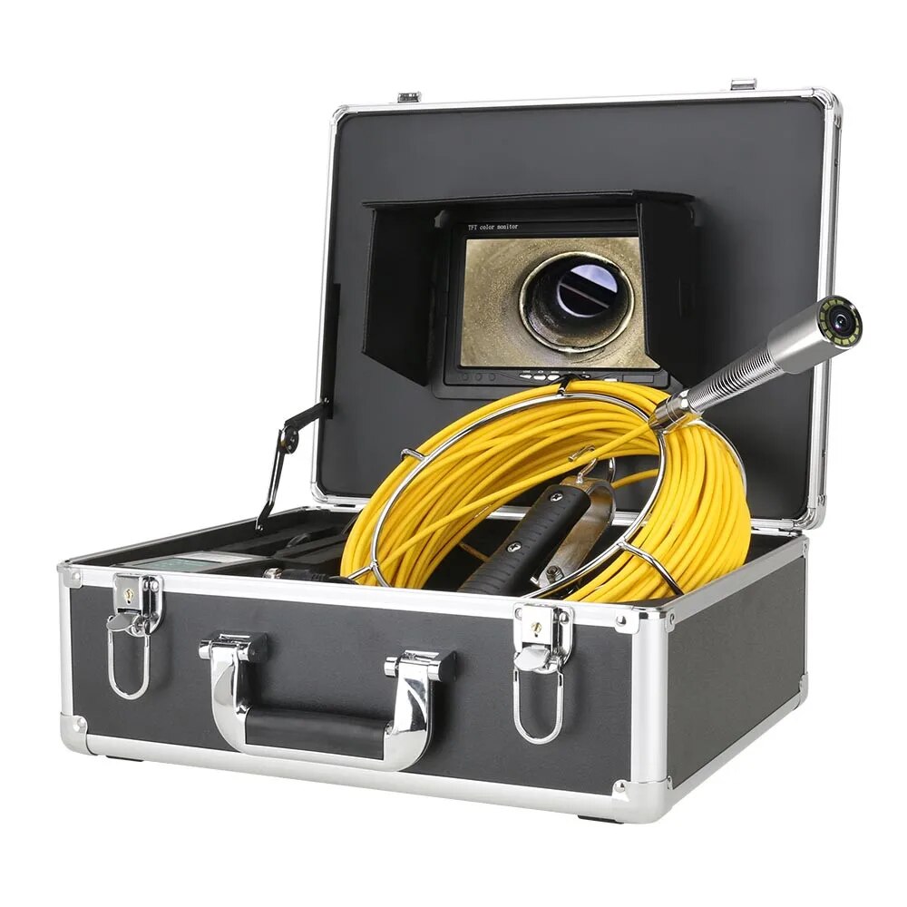 Sewer Camera with Locator IP68 Waterproof Pipe Inspection Camera with 512Hz Sonde Transmitter and Receiver Drain Plumbing camera