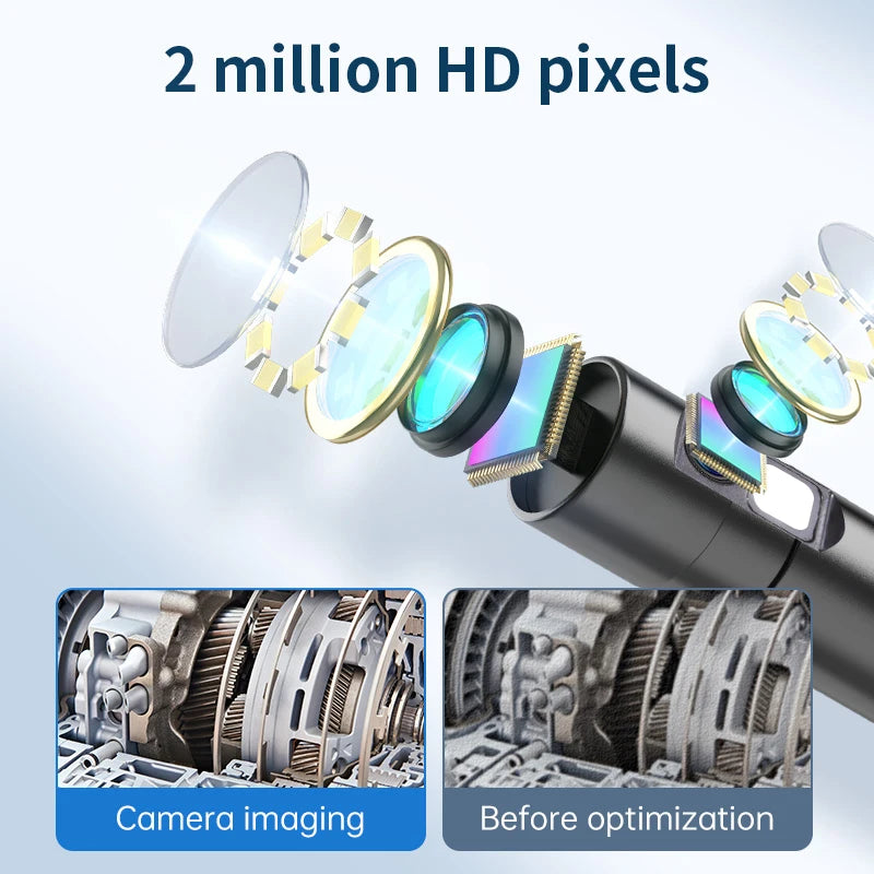 2MP Endoscope Camera 8mm for iPhone and Android, Dual Lens