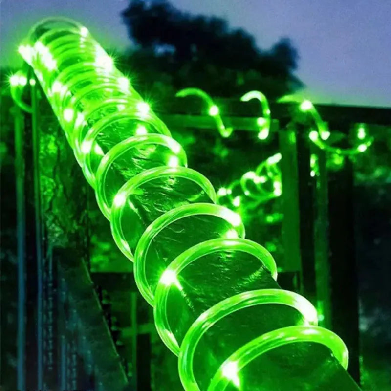 Solarne lampki LED na lince o długości 7 m z ośmioma trybami
