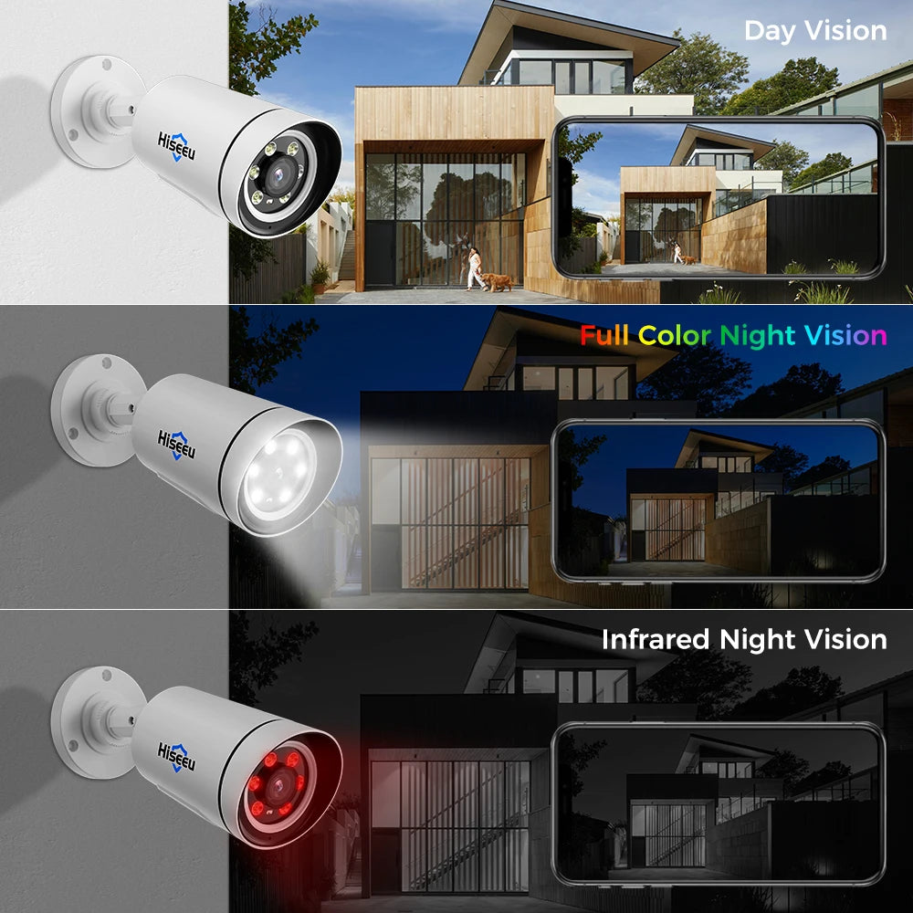 4K 8MP PoE IP Security Bullet Camera with Color Night Vision, H.265, ONVIF