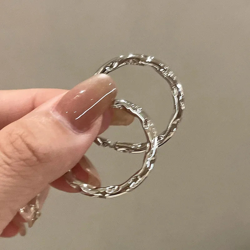 Retro Geometric Hoop Earrings for Women