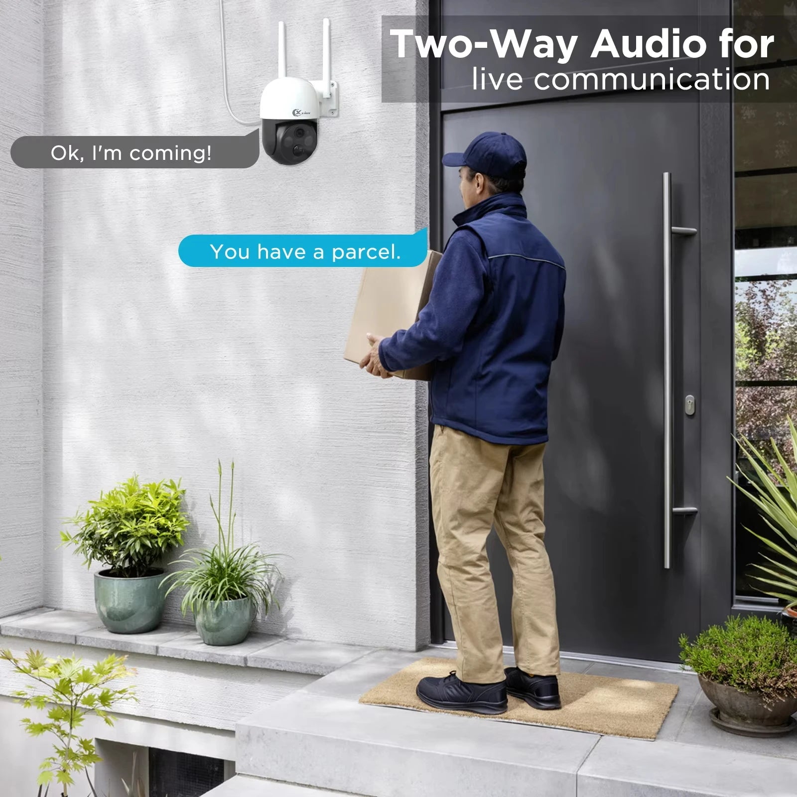 4MP Solar PTZ WiFi Security Camera with 360° View & Audio