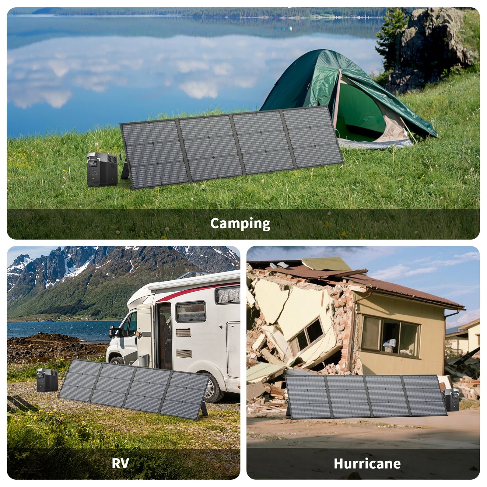 220W Foldable Solar Panel 20V Charger for Camping and RV