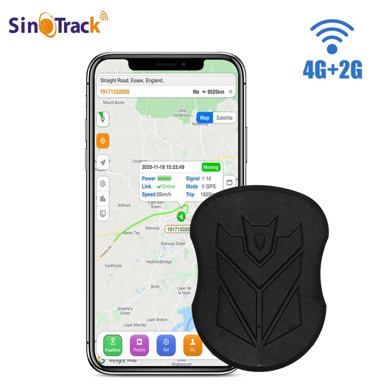 SinoTrack ST-905 4G Waterproof GPS Tracker Vehicle Track Locator Magnet Long Standby 5000mAH Battery Real Time Free APP