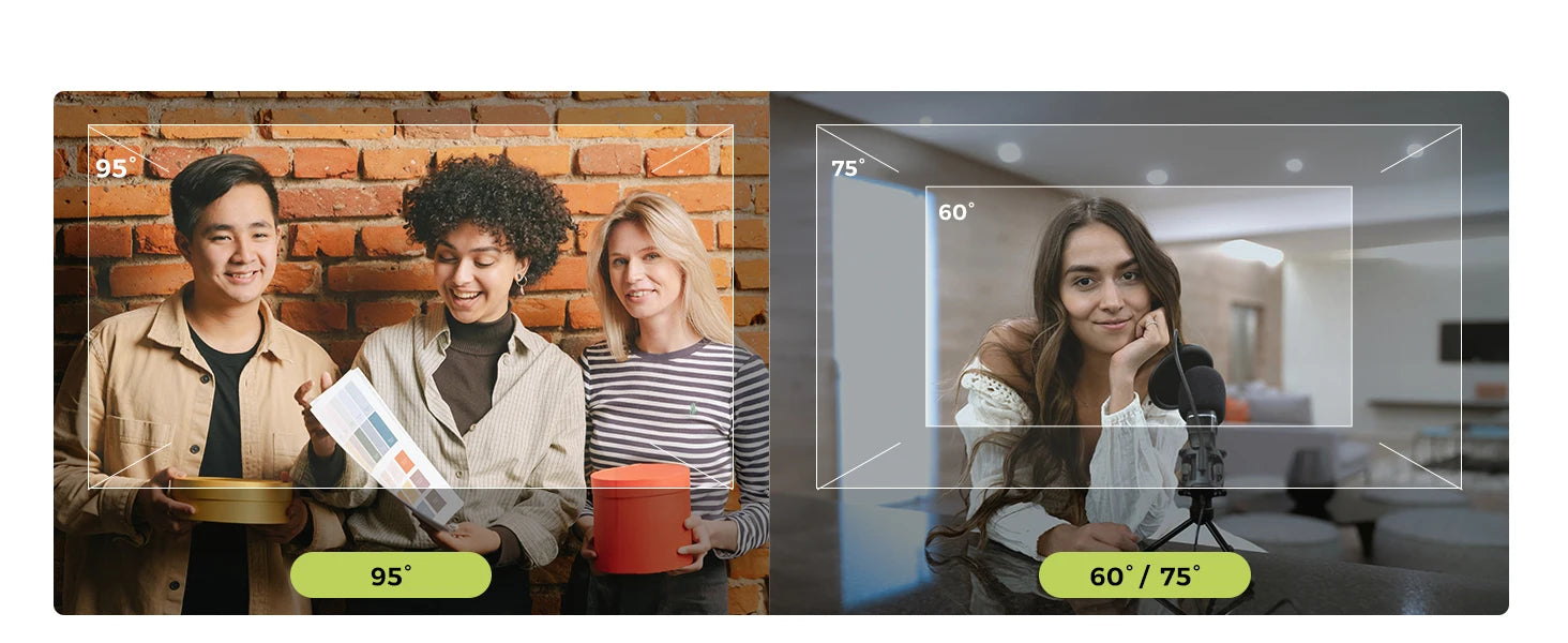 NearStream Webcam USB 1080P 60FPS con microfono AI a cancellazione del rumore
