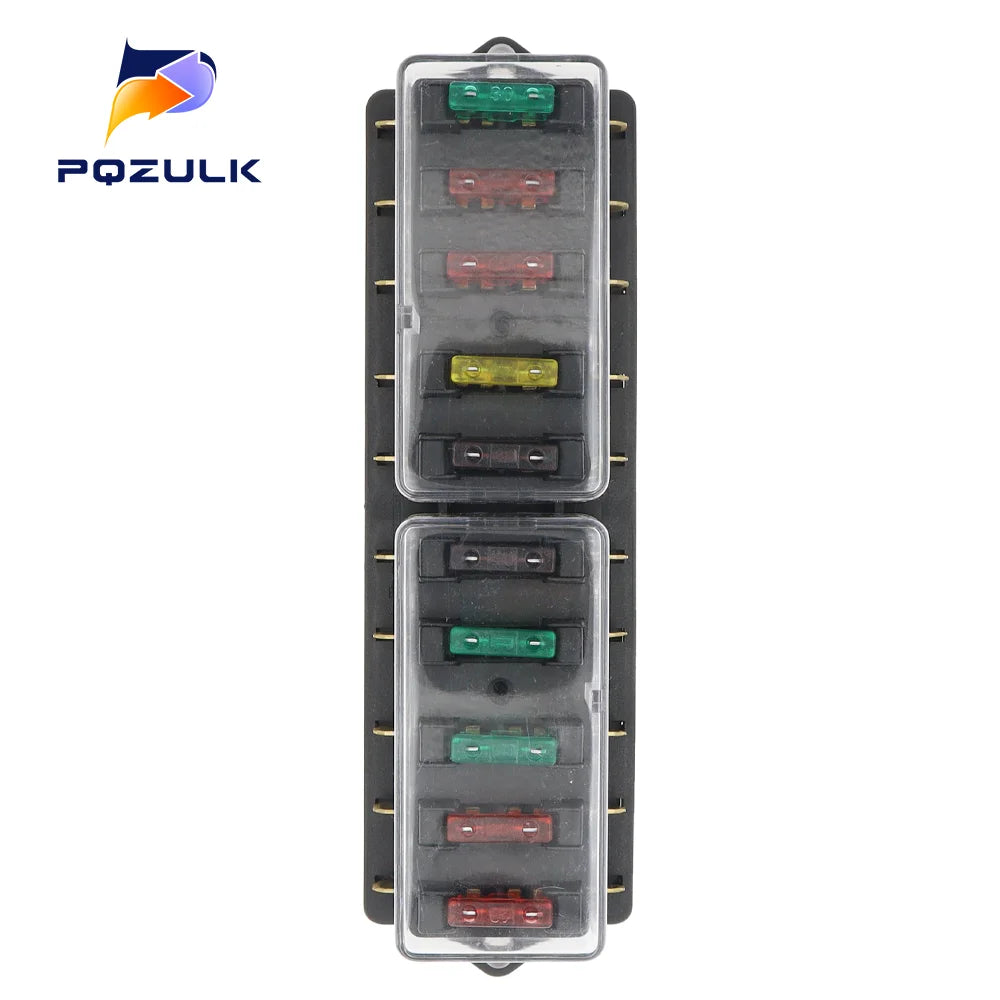 Poistkové puzdro pre automobilové nožové poistky s viacerými obvodmi
