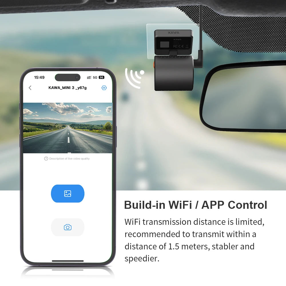 2K Dashcam mit WLAN-App, Sprachsteuerung & Nachtsicht