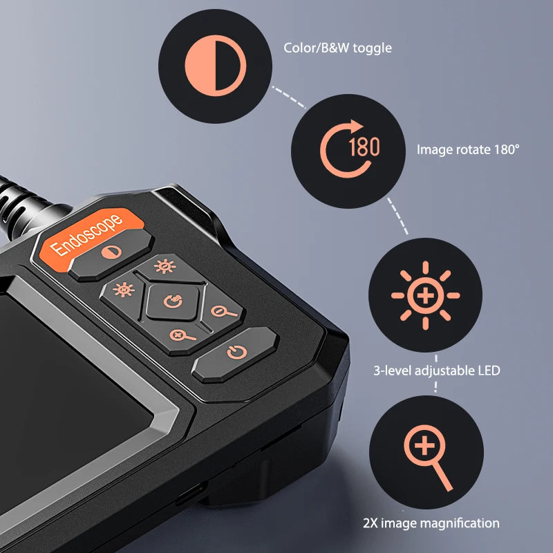 Inspection Camera with 4.3-Inch IPS Screen