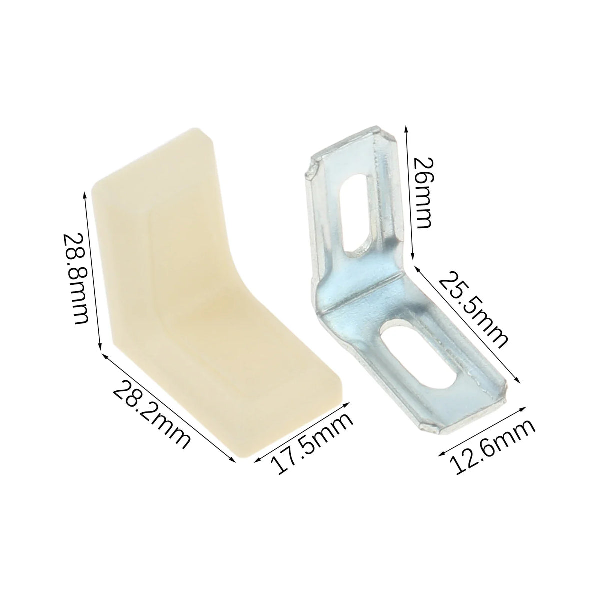 90-Degree Corner Brackets with Covers, 20 Pieces