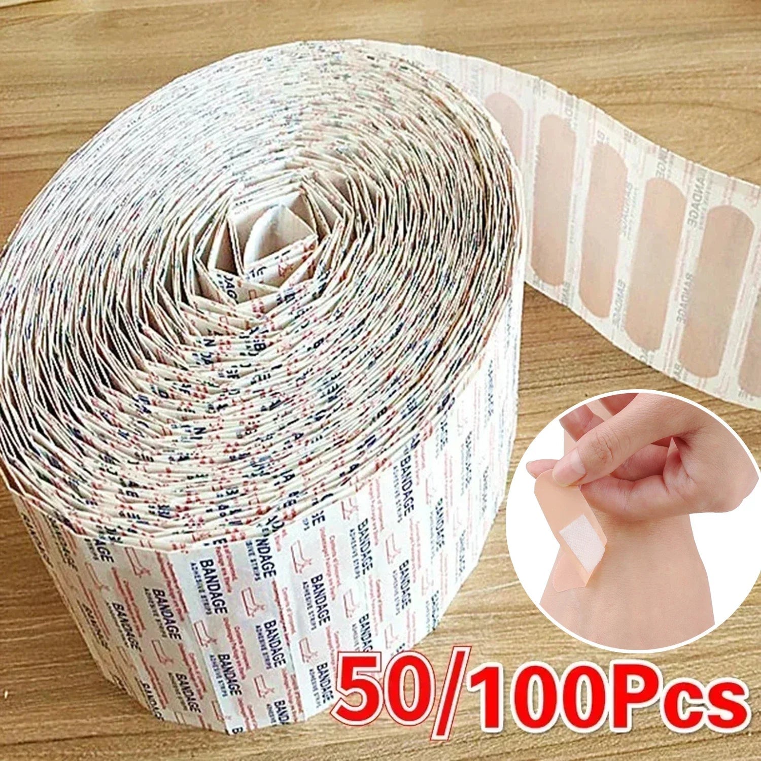 Band-Aids Waterproof Breathable Cushion Adhesive Plaster Wound Hemostasis Sticker Band First Aid Bandage Medical Gauze 