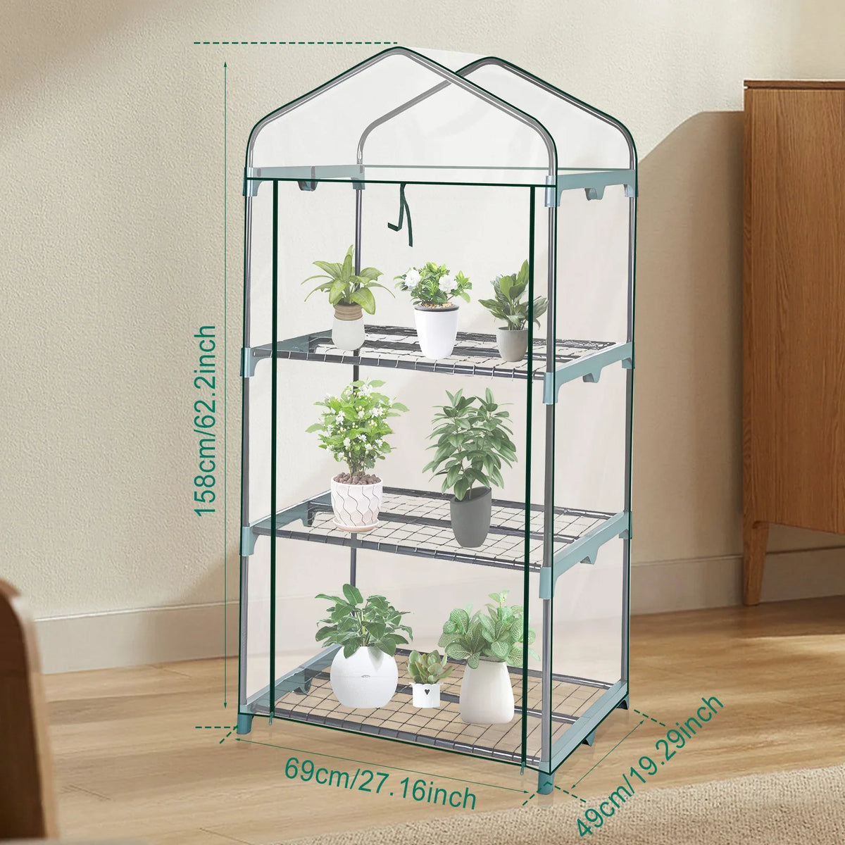 Transparent PVC Greenhouse Replacement Cover, No Frame