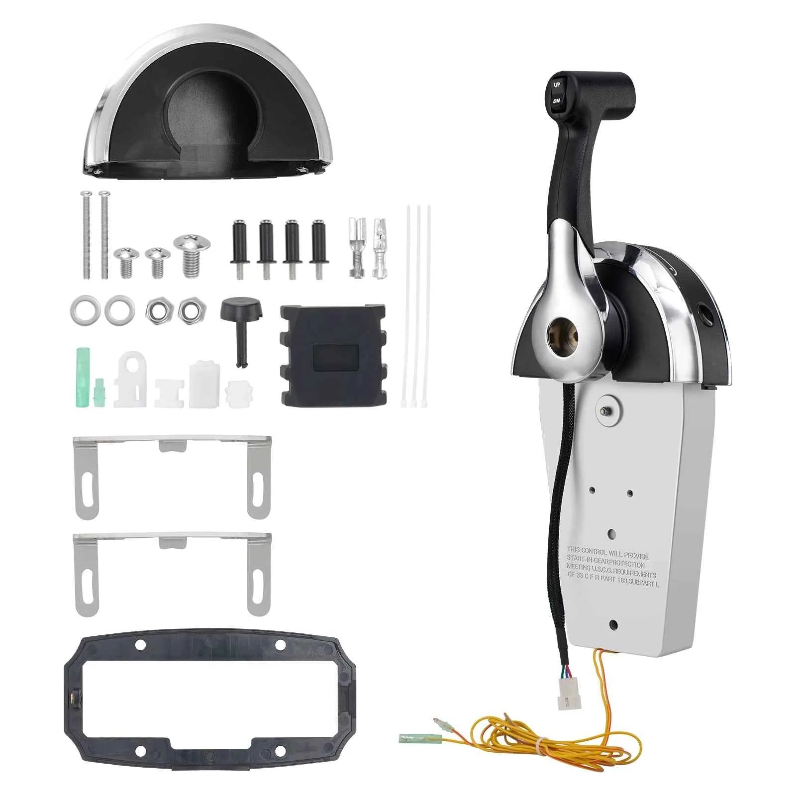 VEVOR Boat Throttle Control 8M0059686 Top-Mounted Outboard Remote Control Box for Mercury PT 2-Stroke, with Power Trim Switch