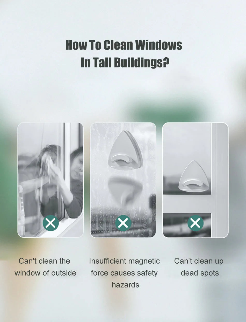 Magnetic Double-Sided Window Cleaner for Glass