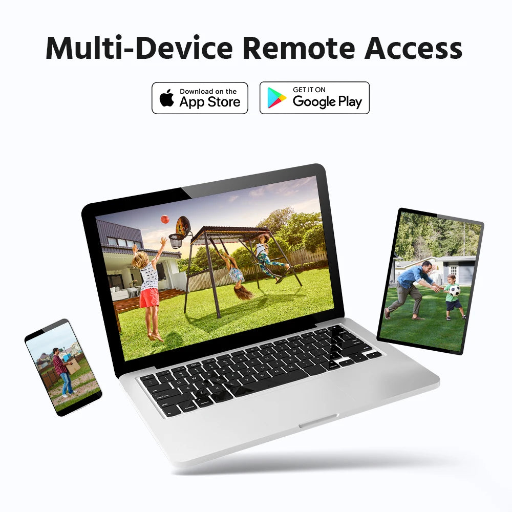 8MP Dual Lens PoE IP Security Camera with Human Detection, Two-Way Audio, 180° View