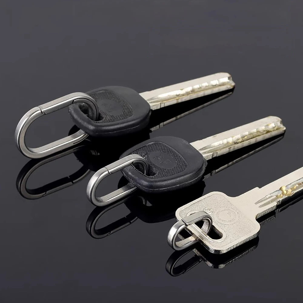 3 Size Titanium Alloy Quickdraw Keychain Men Women Titanium for Car Key Rings Holder Lightweight EDC Carabiner Accessories