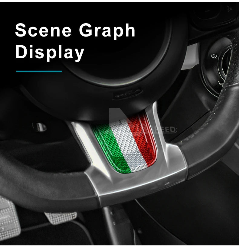Real Hard Carbon Fiber Bottom Trim for Fiat 500 Abarth 595 2020-2023