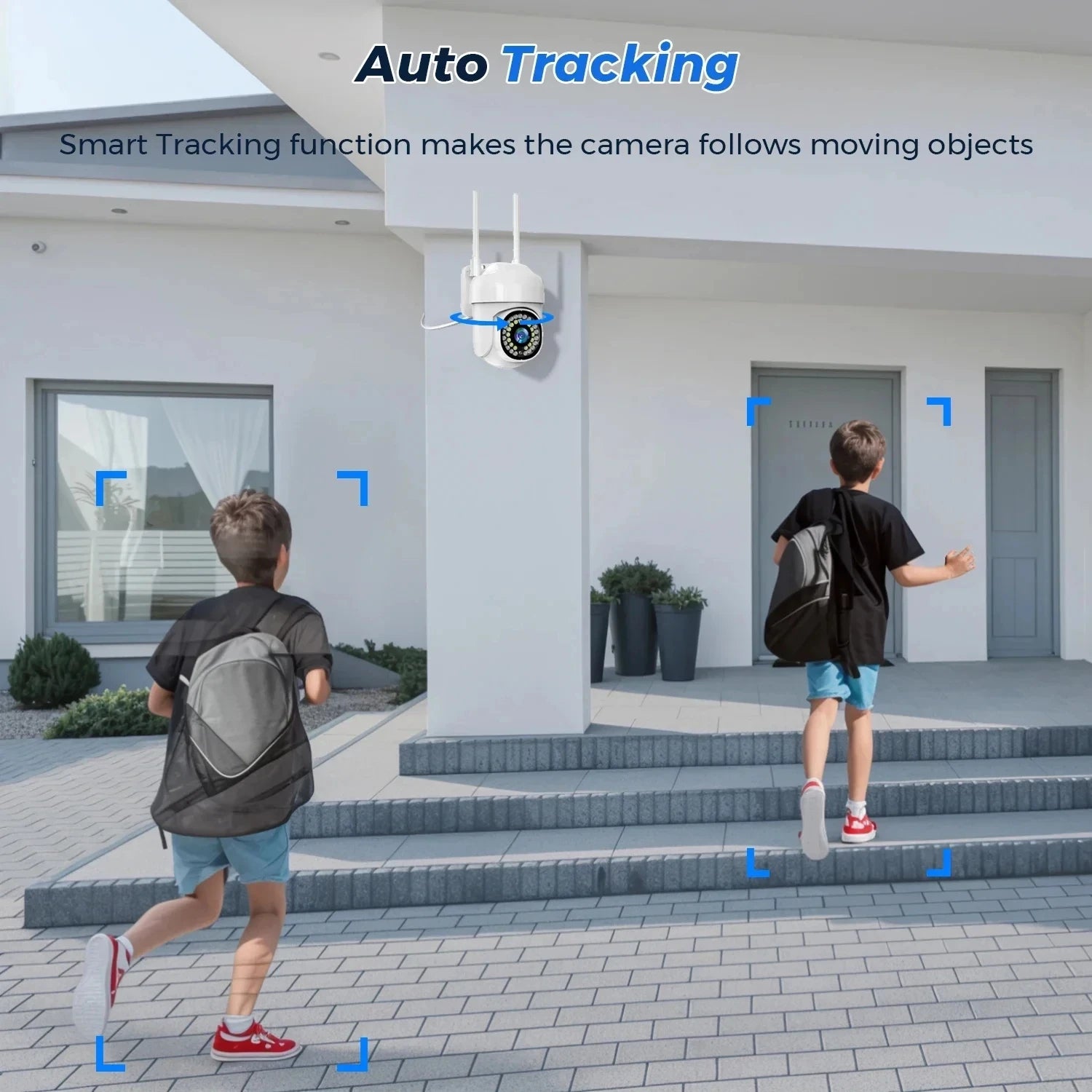 HD WiFi Outdoor Security Camera 5MP Motion Detection Auto Tracking Two-Way Audio