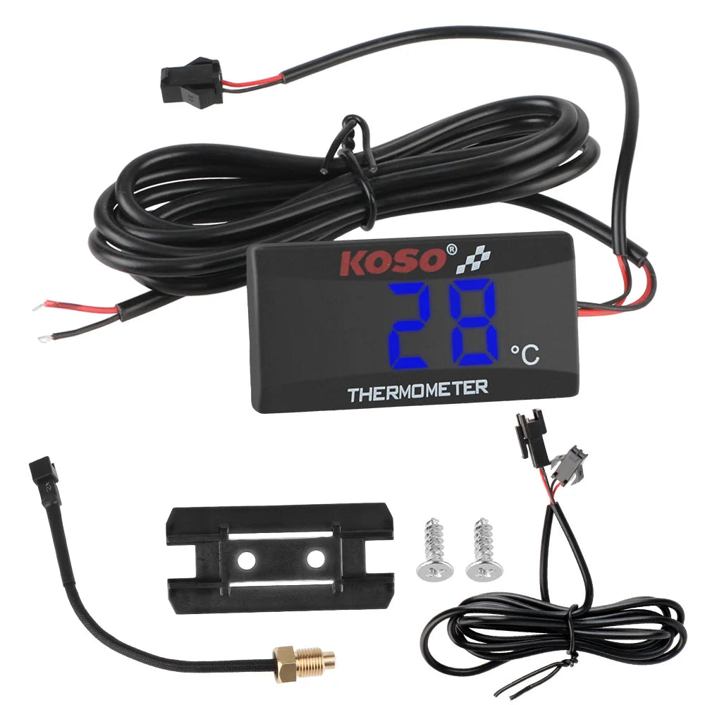 Motorsykkeltemperaturvisning med sensor, 12 V