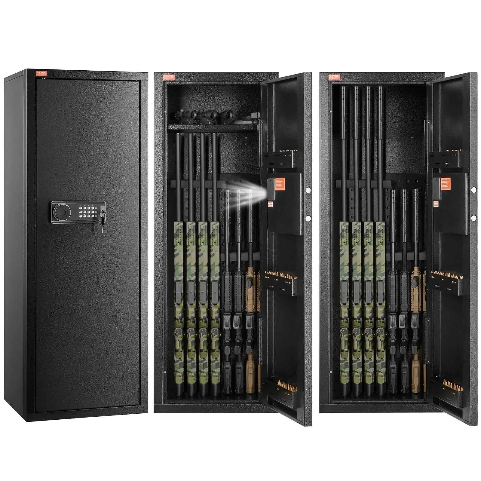 VEVOR Rifles Gun Safe Rifle Safe with Lock & Digital Keypad Removable Shelf Rifle Cabinet for Home Rifle (Assembly Required)