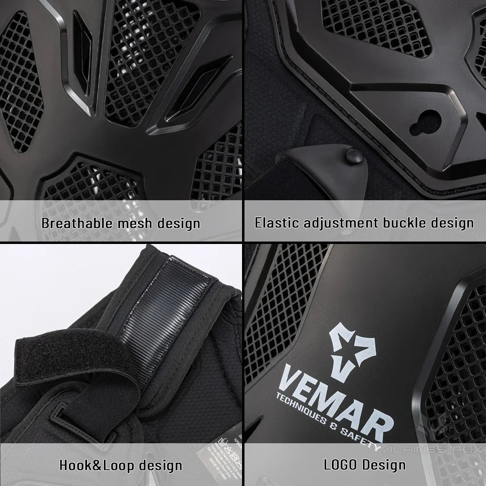 Chaleco protector de armadura para motocross todo terreno para pecho y espalda