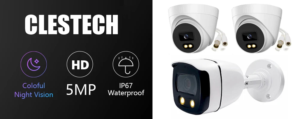 5MP Vollfarb-Nachtsicht CCTV-Kamera IP66 Außen AHD