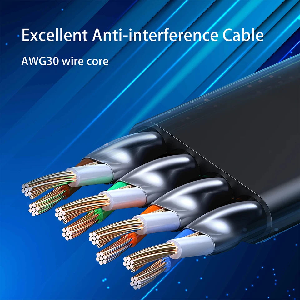 Flat Cat8 RJ45 Ethernet Cable - Length Options