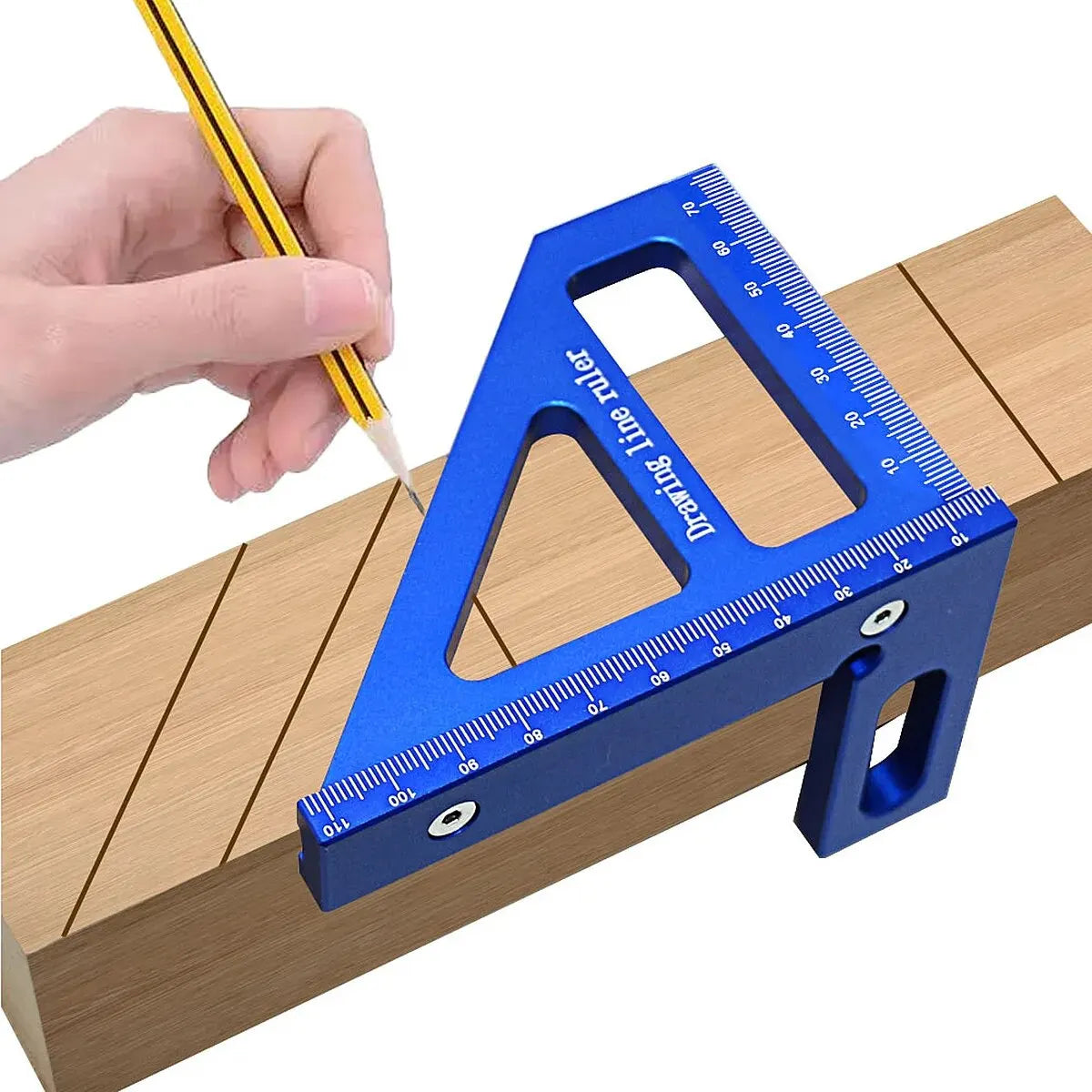 3D Woodworking Square, 45°/90°, Metric or Inch Options