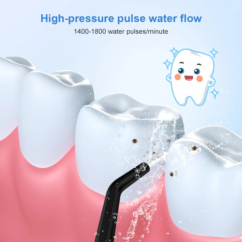 INSMART Oral Irrigator Dental Water Flosser Teeth Whitening Waterproof Portable Dental Water Jet Floss 300ML Teeth Cleaner 