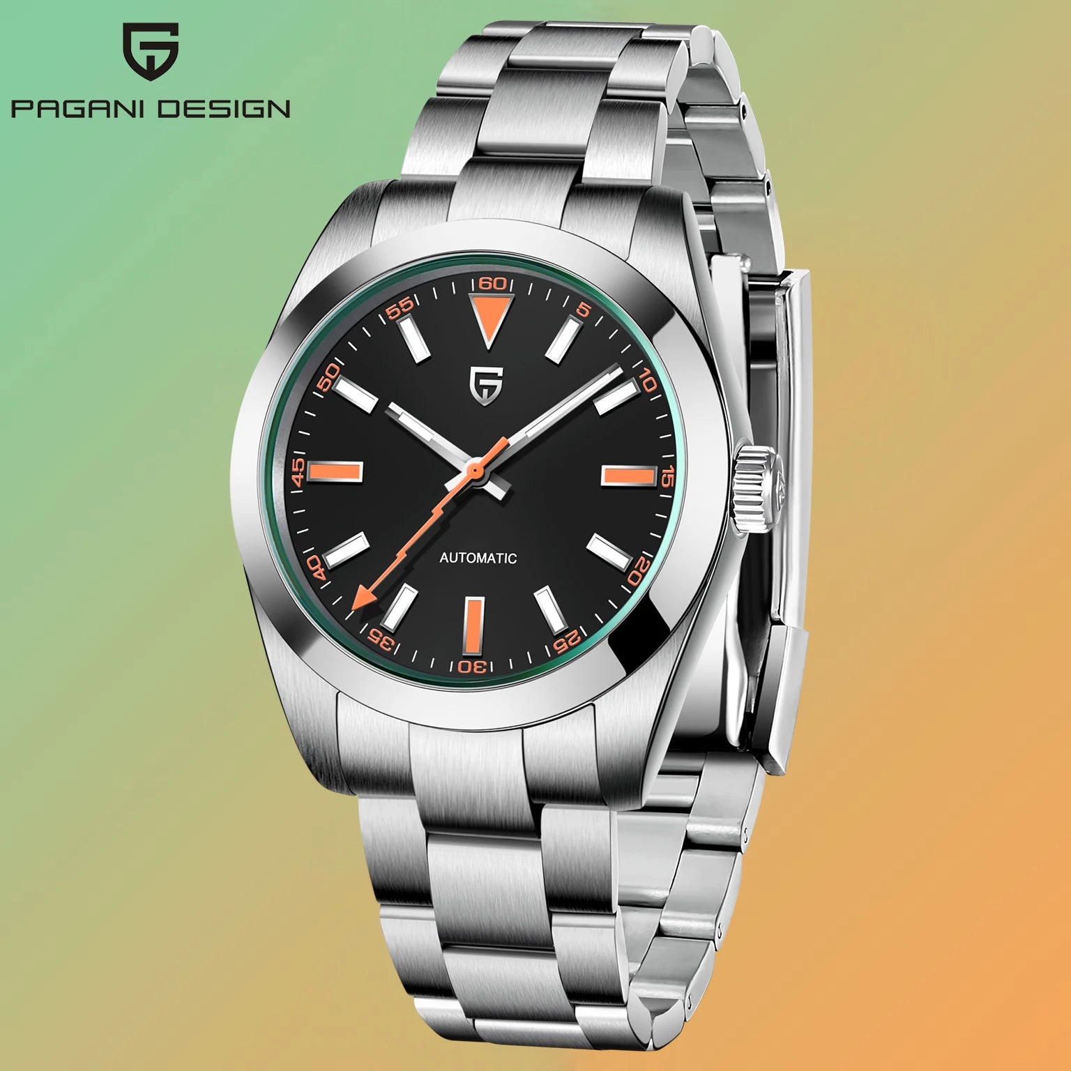Pagani Design Automatic Men's Watch Green Dial Sapphire Crystal