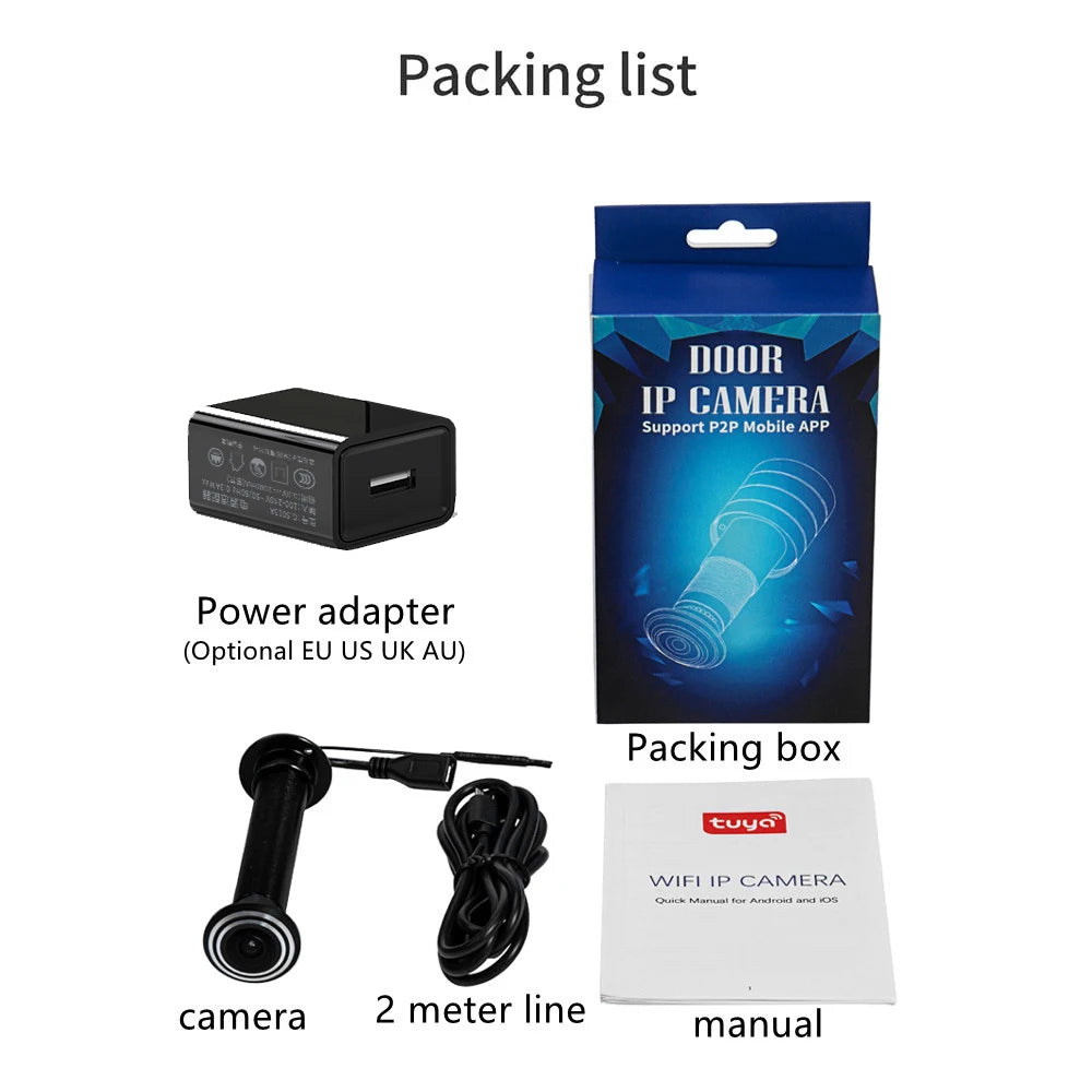 WiFi Mini Peephole Door Camera 16mm 2MP 2.4G/5G