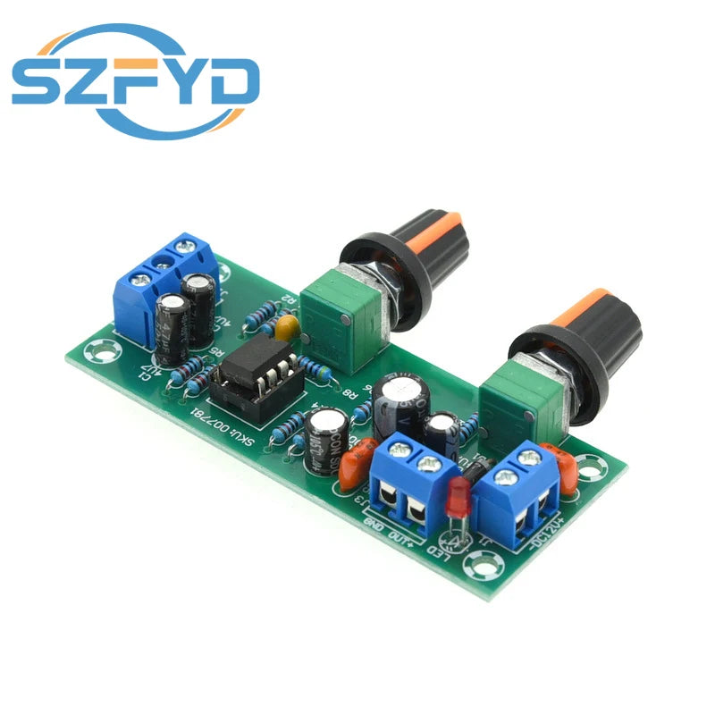 10-24V Subwoofer Preamp Board - Low Pass Filter, Single Power Supply, Front Output Audio Module