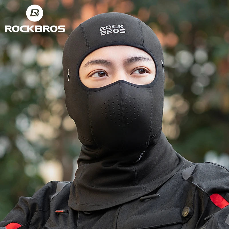 ROCKBROS Χειμερινή Αθλητική Μάσκα, Ζεστή Fleece Μάσκα Προσώπου, Μπαλακλάβα για Ποδηλασία και Σκι, Μάσκα με Άνοιγμα για Γυαλιά, Άνετη