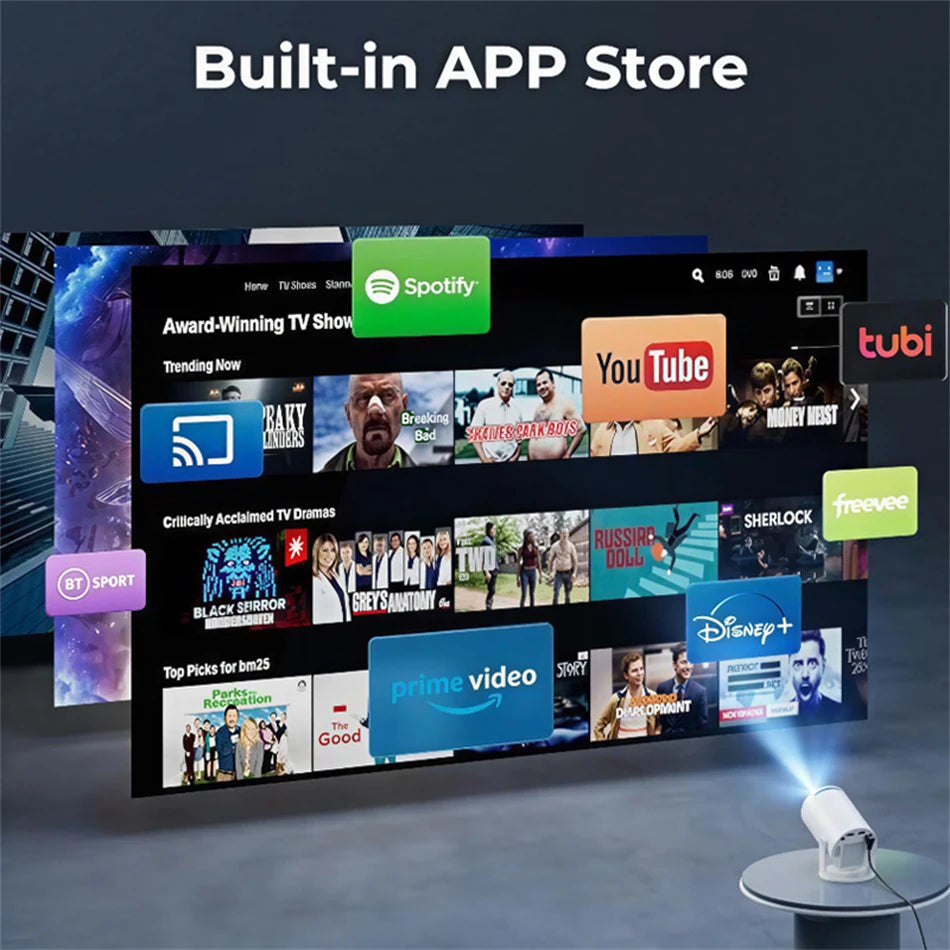 2026 Νέο HY300 Προβολέας 4K Android 11 Wifi6 290ANSI Allwinner H713 BT5.0 1080P 1280*720P Σινεμά Ουδέτερη φορητά Προβολείς Κήπος